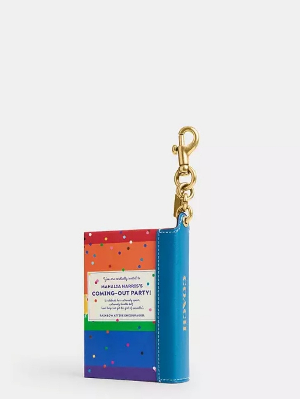 Coach Friday I'm In Love Book Bag Charm - Picture 4 of 5